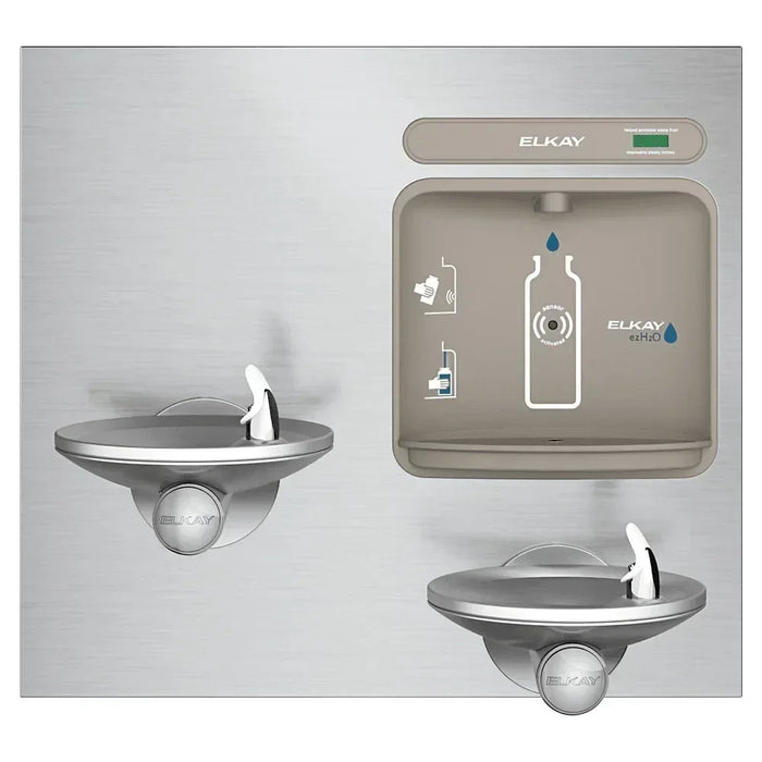 Elkay EZWS-EDFPBM117K Stainless Steel ezH2O Bi-Level SwirlFlo Drinking Fountain with Bottle Filler - The Fountain Direct