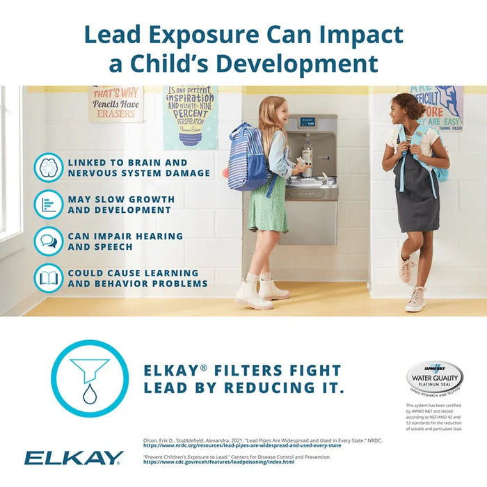 Elkay 51300C-3PK WaterSentry® Lead + Microplastics NSF/ANSI Certified Filter (3-Pack) (Bottle Fillers) - The Fountain Direct 