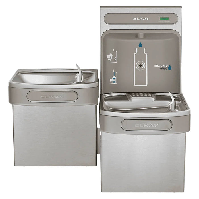 Elkay EZSTLDDWSSK ezH2O® Bi-Level Wall-Mounted Bottle Filling Station with Water Cooler