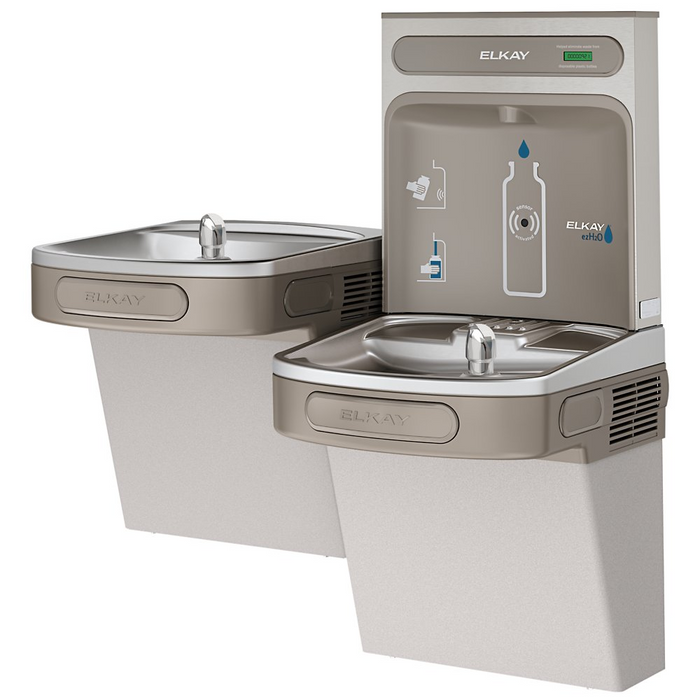 Elkay EZSTL8WSVRLK ezH2O® Bottle Filling Station & Bi-Level ADA Vandal-Resistant Cooler, Non-Filtered Refrigerated