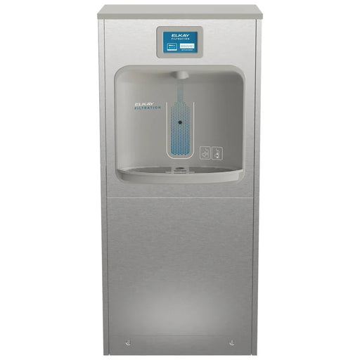 Elkay DSSBF8SP-W1 ezH2O® Enhanced Connected Floor Standing Bottle Filling Station with Filter,  Refrigerated - The Fountain Direct