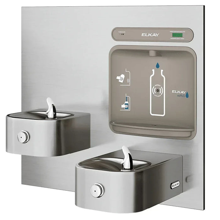 Elkay LZWS-EDFP217K Stainless Steel ezH2O In-Wall Drinking Fountain with Bottle Filler – Filtered - The Fountain Direct