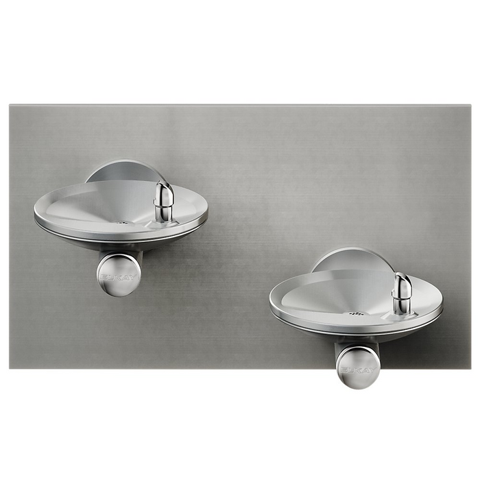 Elkay EDFPBVM117FPK SwirlFlo Stainless Steel Bi-Level Drinking Fountain – Non-Filtered, Non-Refrigerated – Freeze-Resistant – Indoor/Outdoor