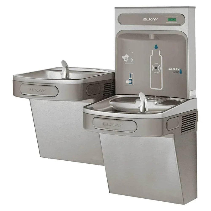 Elkay EZSTLDDWSSK ezH2O® Bi-Level Wall-Mounted Bottle Filling Station with Water Cooler - The Fountain Direct
