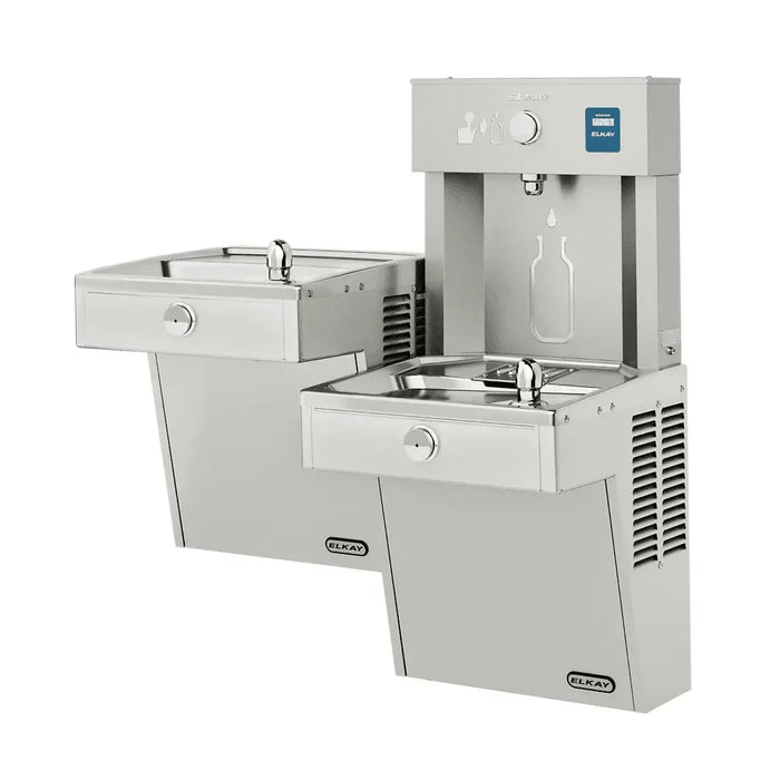 Elkay VRCTL8WSK Stainless Steel ezH2O Bottle Filling Station with Bi-Level Cooler – ADA Compliant – Indoor/Outdoor - The Fountain Direct