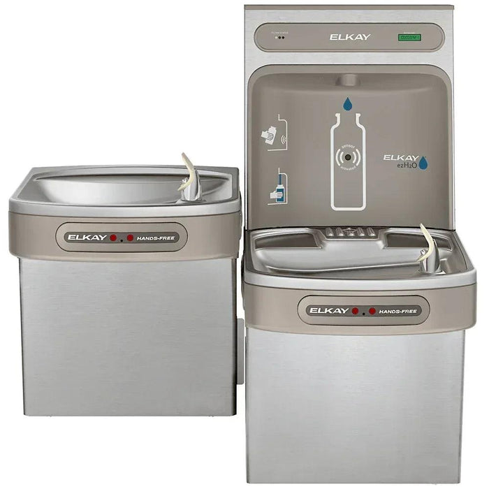 Elkay LZOOTL8WSSK Stainless Steel ezH2O Bottle Filler with Bi-Level ADA Cooler – Filtered – Refrigerated - The Fountain Direct