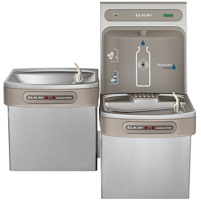Elkay LZOOTL8WSSK Stainless Steel ezH2O Bottle Filler with Bi-Level ADA Cooler – Filtered – Refrigerated – Indoor