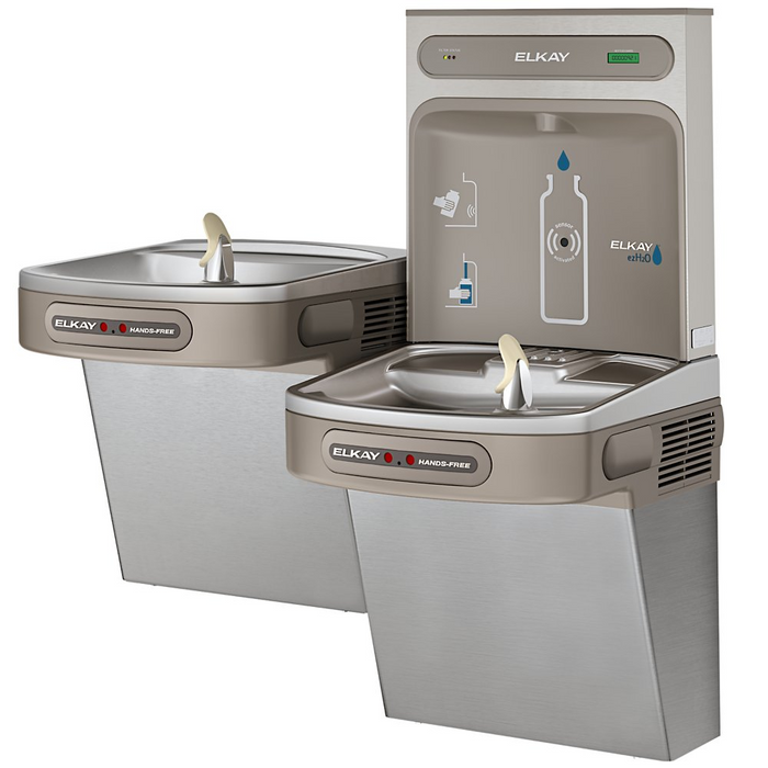 Elkay LZOOTL8WSSK Stainless Steel ezH2O Bottle Filler with Bi-Level ADA Cooler – Filtered – Refrigerated – Indoor