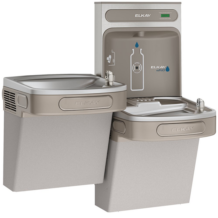 Elkay EZSTL8WSVRLK ezH2O® Bottle Filling Station & Bi-Level ADA Vandal-Resistant Cooler, Non-Filtered Refrigerated