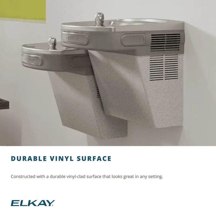 Elkay EZSDL Iconic Wall Mount ADA Drinking Fountain – Light Gray Granite - The Fountain Direct