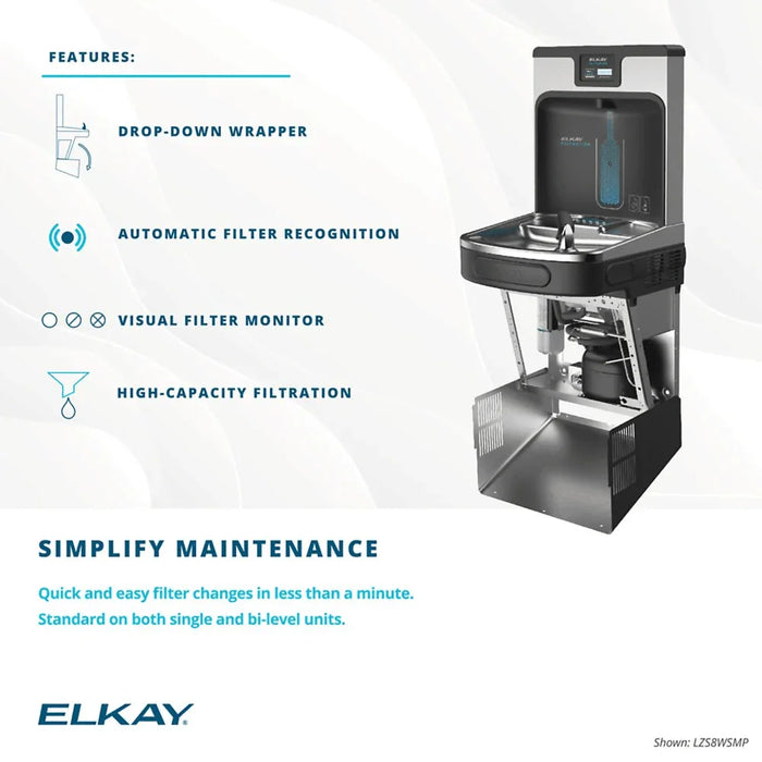 Elkay EZS8WSLK EZH2O® Bottle Filling Station with Single ADA Cooler – Wall-Mounted - The Fountain Direct 