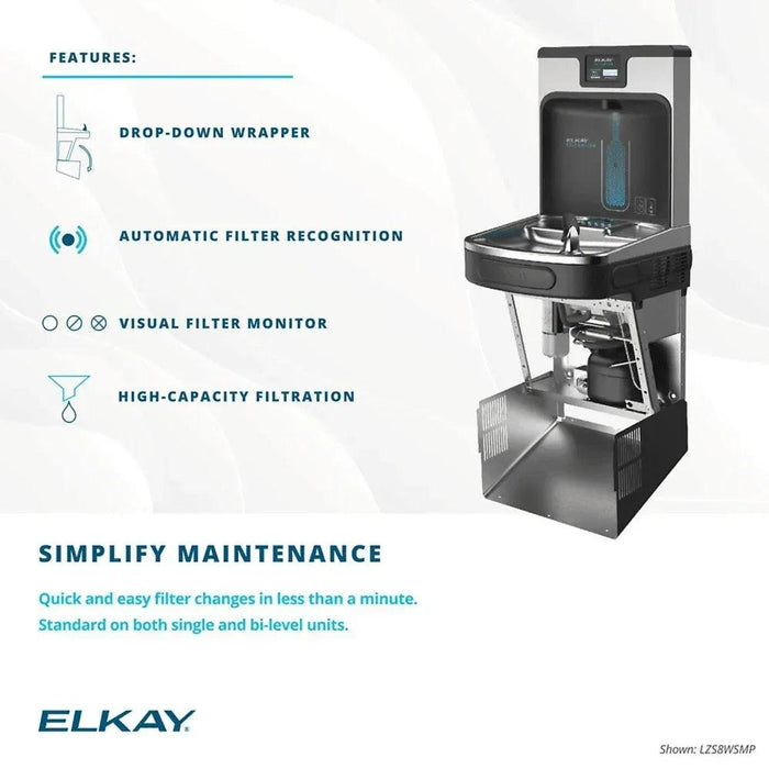 Elkay LZS8WSLK Bottle Filling Station & Single ADA Cooler – Filtered, Refrigerated, Touchless - The Fountain Direct
