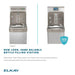 Elkay LZS8WSVRSK ezH2O Bottle Filling Station with Single ADA Cooler Filtered Refrigerated Stainless - The Fountain Direct