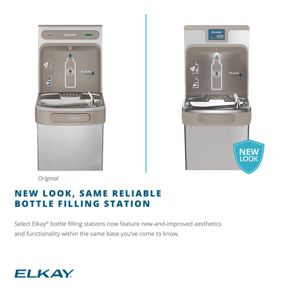 Elkay LZS8WSVRSK ezH2O Bottle Filling Station with Single ADA Cooler Filtered Refrigerated Stainless - The Fountain Direct 