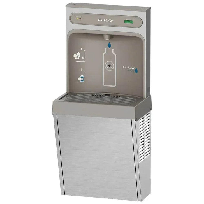 Elkay LZ8WSSSMC ezH2O® Refrigerated Surface-Mounted Bottle Filling Station – 8 GPH, Filtered, Stainless Steel - The Fountain Direct