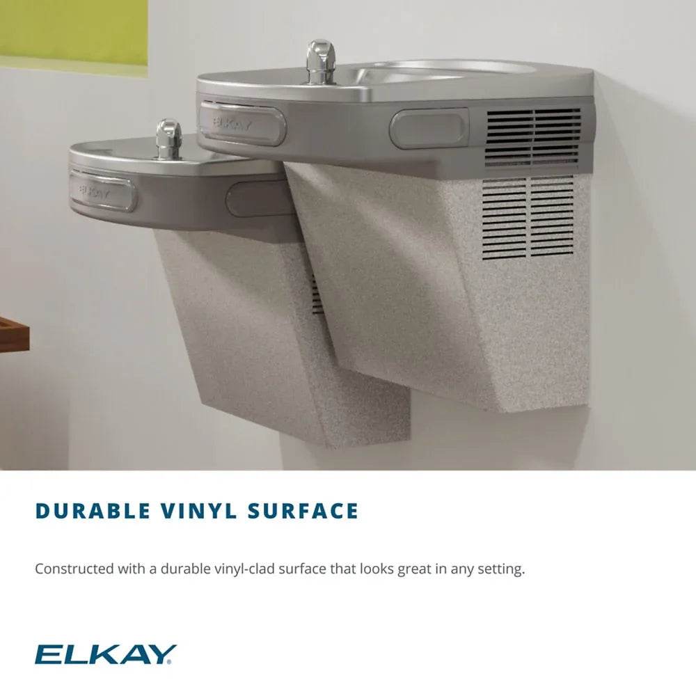 Elkay EZSTL8LC Bi-Level Indoor Wall-Mounted Drinking Fountain – Non-Filtered, 8 GPH, ADA Compliant - The Fountain Direct 