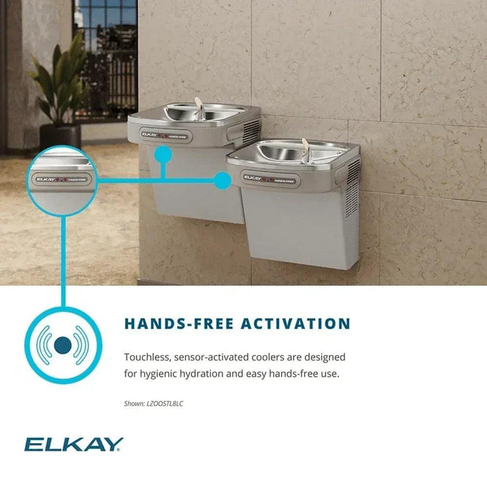 Elkay EZOOSTL8LC Bi-Level ADA Cooler – Hands-Free, Non-Filtered, Refrigerated - The Fountain Direct