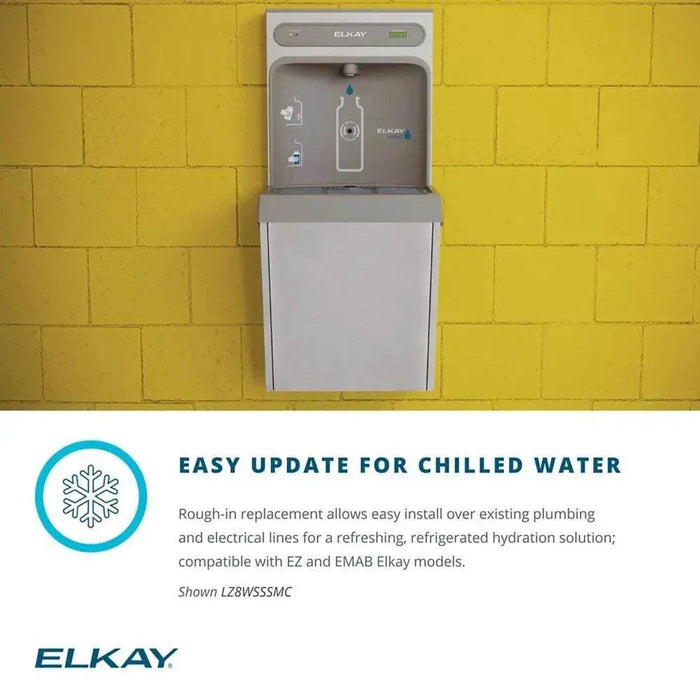 Elkay LZ8WSSSMC ezH2O® Refrigerated Surface-Mounted Bottle Filling Station – 8 GPH, Filtered, Stainless Steel - The Fountain Direct