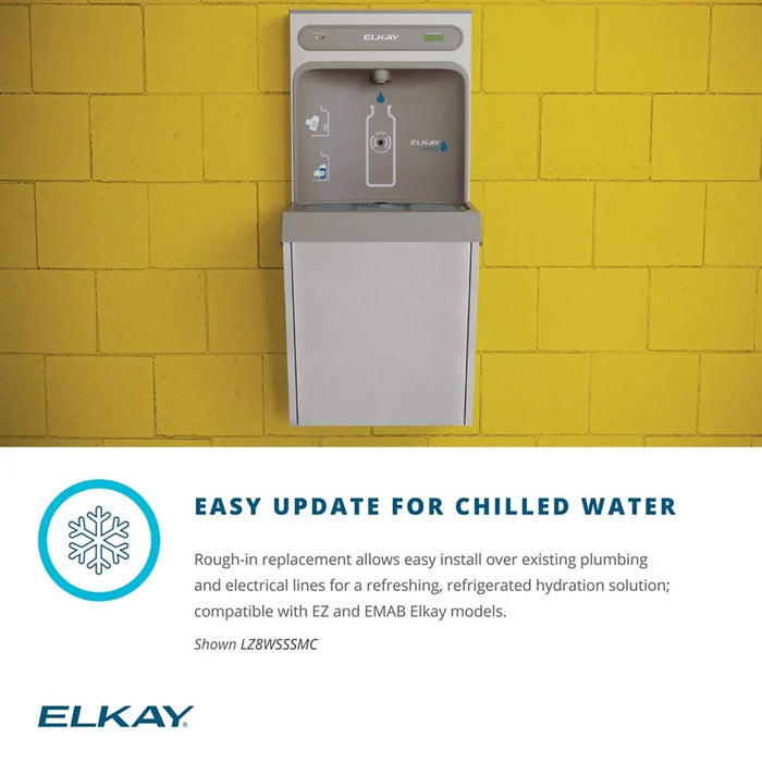 Elkay LZ8WSSSMC ezH2O® Refrigerated Surface-Mounted Bottle Filling Station – 8 GPH, Filtered, Stainless Steel