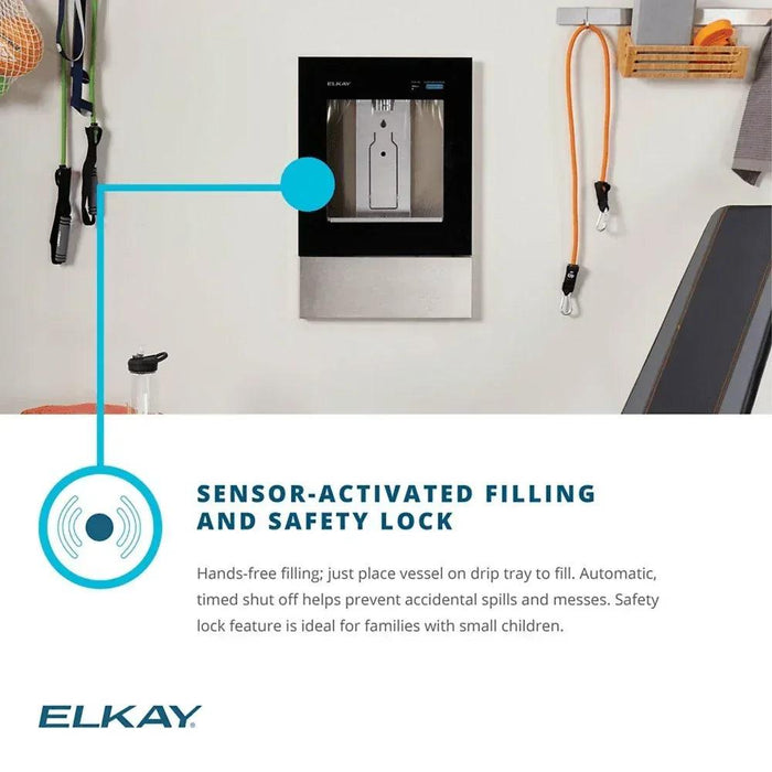 Elkay Manufacturing Liv Pro In-Wall Commercial Filtered Water Dispenser Non-refrigerated Midnight LBWDC00BKC - The Fountain Direct