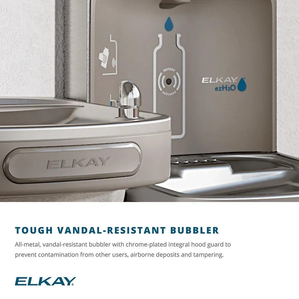 Elkay LZS8WSVRSK ezH2O Bottle Filling Station with Single ADA Cooler Filtered Refrigerated Stainless - The Fountain Direct