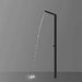 Magnus Black Freestanding Stainless Steel Outdoor Shower Panel with Foot Shower – Brushed Finish - The Fountain Direct