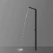 Magnus Black Freestanding Stainless Steel Outdoor Shower Panel with Foot Shower – Brushed Finish - The Fountain Direct 