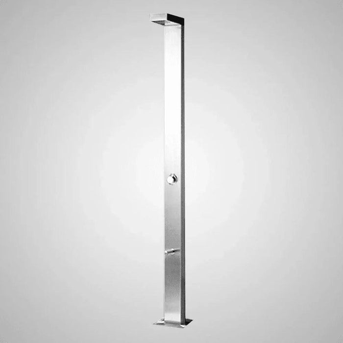 Magnus Poolside Outdoor Shower with Foot Shower – Premium 316 Stainless Steel Freestanding Tower - The Fountain Direct