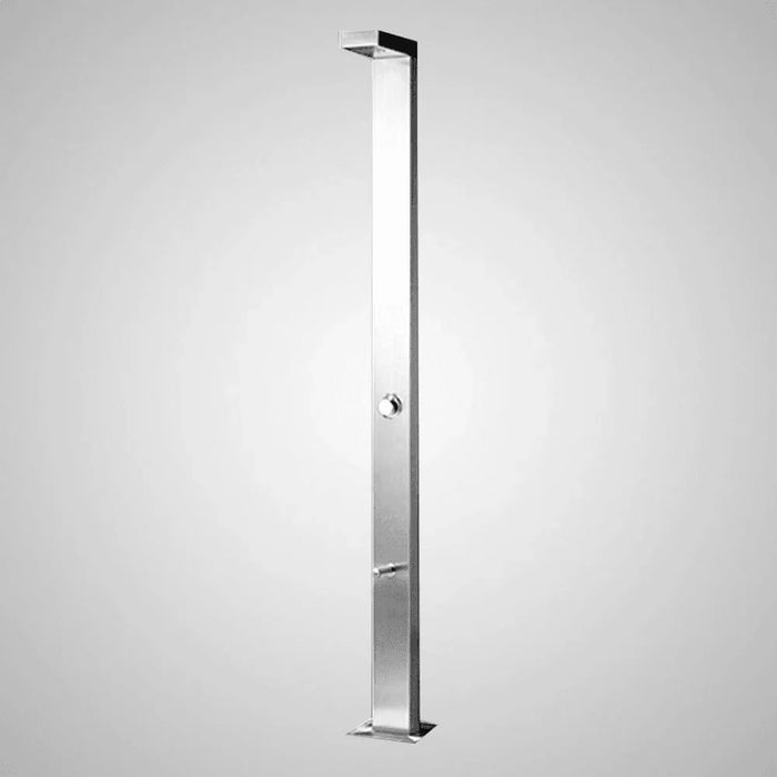 Magnus Poolside Outdoor Shower with Foot Shower – Premium 316 Stainless Steel Freestanding Tower - The Fountain Direct 