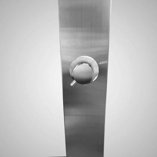 Magnus Poolside Outdoor Shower with Foot Shower – Premium 316 Stainless Steel Freestanding Tower - The Fountain Direct 