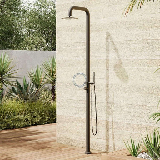 Lamez Black 316L Marine Grade Stainless Steel Outdoor Pool Shower with Hand Shower, Matte Black Finish