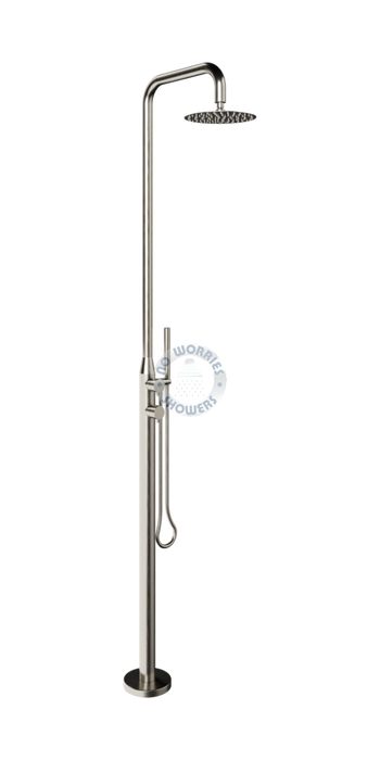 Lamez Silver 316L Marine Grade Stainless Steel Pool Shower – Brushed Nickel Finish