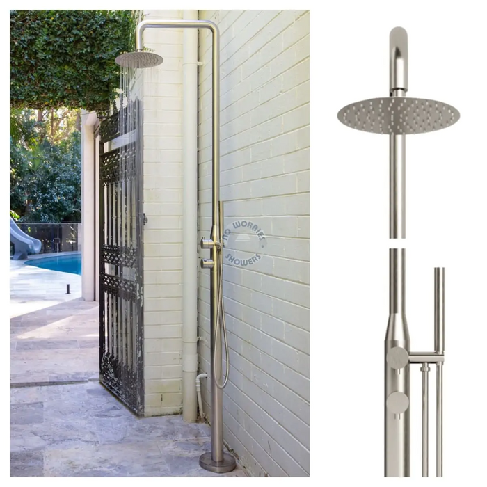 Lamez Silver 316L Marine Grade Stainless Steel Pool Shower – Brushed Nickel Finish