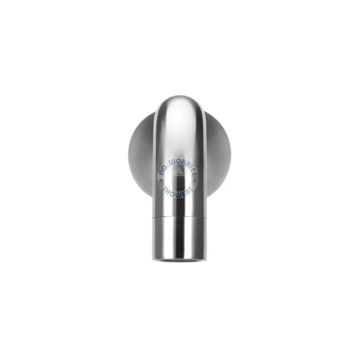 Close detail of the Miami mixer cartridge housing and brushed steel finish