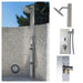 NW Showers Milan Silver ADA 316L Stainless Steel Outdoor Pool Shower with Rainfall Head, Handheld, and Foot Wash - The Fountain Direct