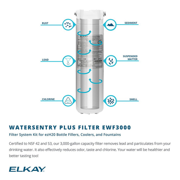 Elkay EMABFDWSSK ezH2O® Bottle Filling Station with Single ADA Cooler, Non-Filtered, Non-Refrigerated, Mechanically Activated, Stainless Steel