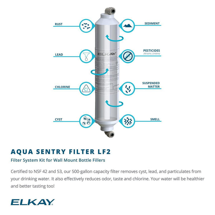 Elkay LF2 – Aqua Sentry Filter System Kit, 500 Gal., 0.5 GPM - The Fountain Direct
