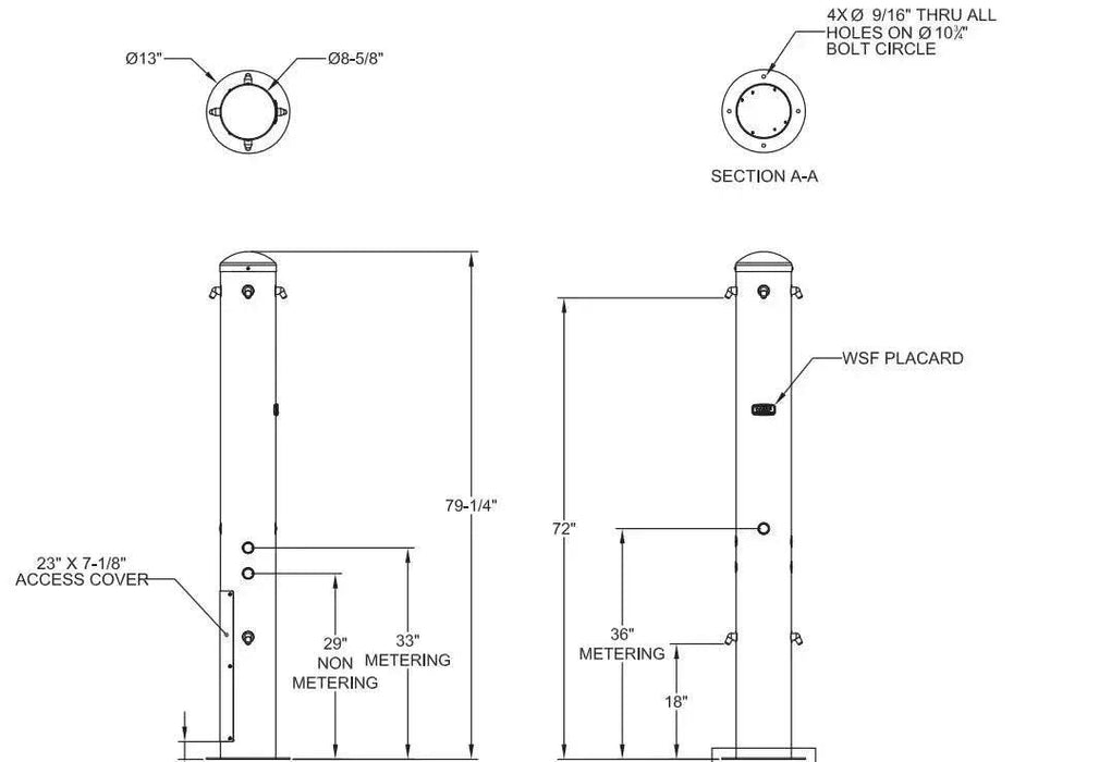 Willoughby WODS Heavy-Duty Outdoor Shower Tower – Single or Multi-User - The Fountain Direct