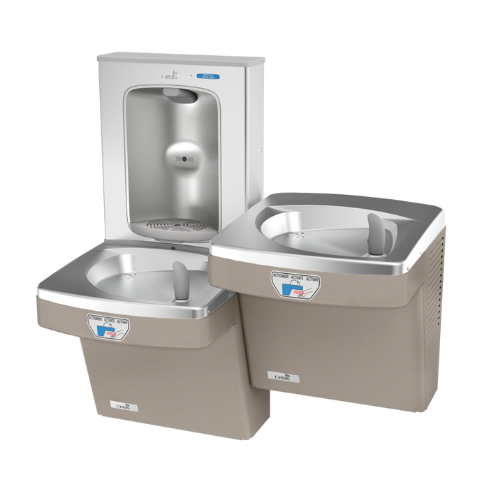 Oasis PG8EBFSLTT bi-level touchless station, Sandstone