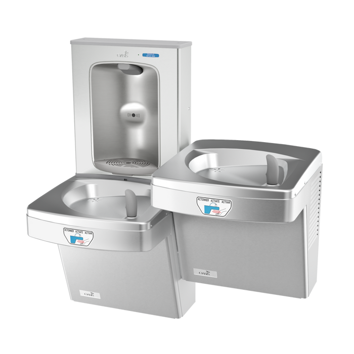 Oasis PG8EBFSLTT bi-level touchless station, Stainless Steel