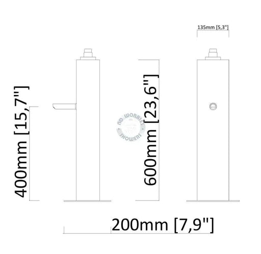 NW Showers Eco-Friendly 316L Stainless Steel Outdoor Foot Shower Station - The Fountain Direct