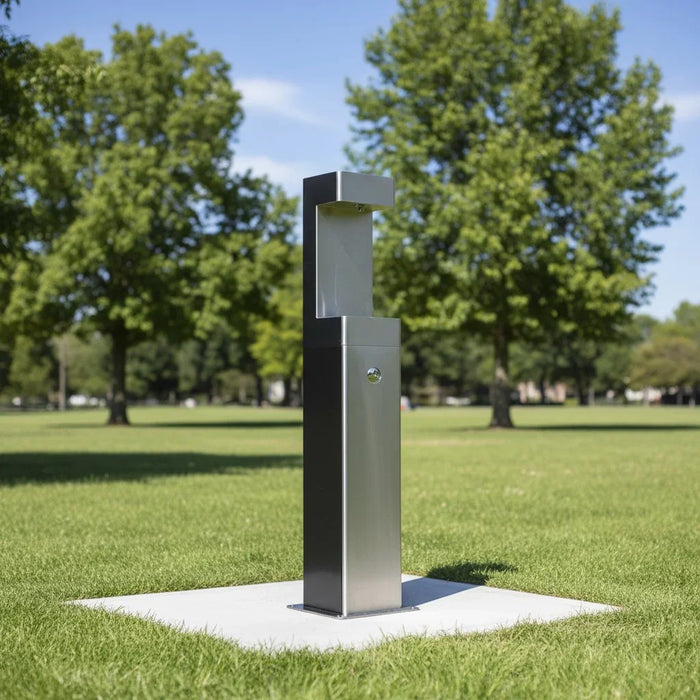 Global Industrial™ Outdoor Pedestal Bottle Filling Station with Filter – Corrosion-Resistant, PFAS Filtration – 761222F - The Fountain Direct 