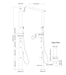 NW Showers Reno Black ADA 316L Marine Grade Stainless Steel Outdoor Pool Shower Rinse Of Shower - The Fountain Direct