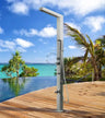 NW Showers Reno Silver ADA 316L Marine Grade Stainless Steel Outdoor Pool Shower Rinse-Off Shower - The Fountain Direct