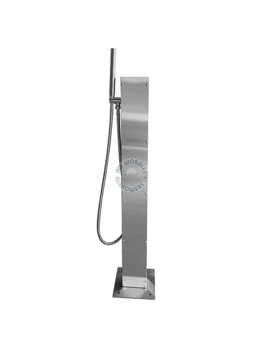 NW Showers Rio 316L Marine Grade Stainless Steel Outdoor Wash Station with Hose Bib and Hand Shower - The Fountain Direct