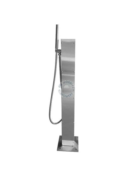 Rio 316L Marine Grade Stainless Steel Outdoor Wash Station with Hose Bib and Hand Shower - The Fountain Direct 