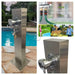 No Worries Showers Silver Stainless Steel Outdoor Foot Wash Station with Hot & Cold Mixer - The Fountain Direct 