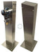 No Worries Showers Silver Stainless Steel Outdoor Foot Wash Station with Hot & Cold Mixer - The Fountain Direct 