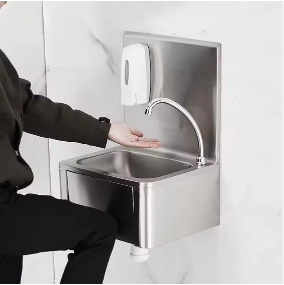 Wall-Mounted Hand Washing Station