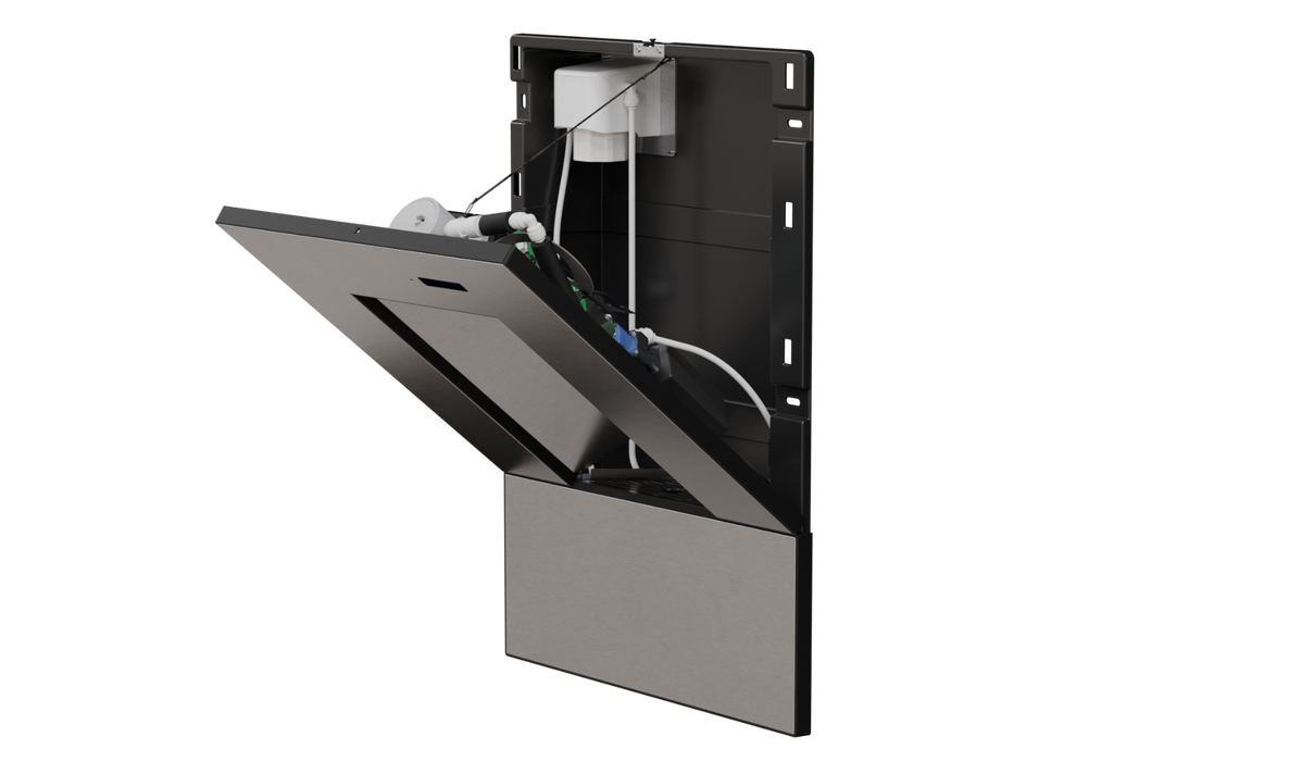 Oasis PWLEBQ-STN In-Wall Contactless QUASAR UV-C Bottle Filler, Non-refrigerated, Stainless – Non-Refrigerated
